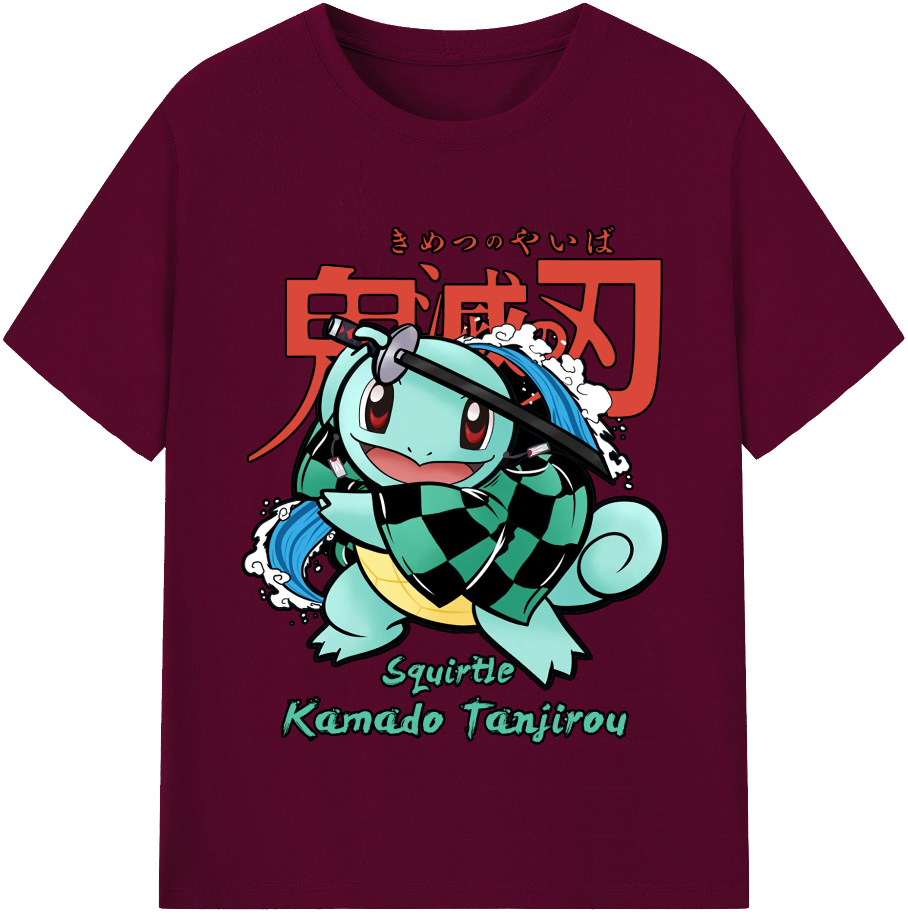 （画像用） 鬼滅の刃 竈門 炭治郎／かまど たんじろう Kamado Tanjirou レディースカジュアルプリントTシャツ（綿100％）